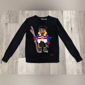 Authentic RALPH LAUREN POLO BEAR Cotton-Blend Women Sweater. Size XXS